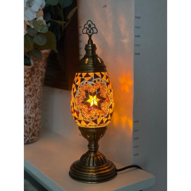 Karlie Metal Lighting Lamp Latitude Vive Shade Colour: Brown/Amber on Productcaster.