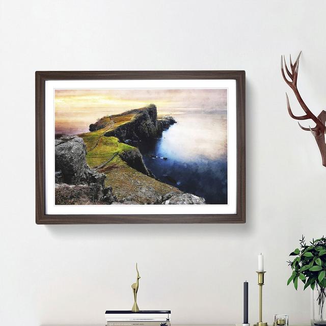 Lighthouse in the Isle of Skye - Picture Frame Photograph Print East Urban Home Size: 24cm H x 33cm W x 2cm D, Frame Option: Walnut Framed on Productcaster.