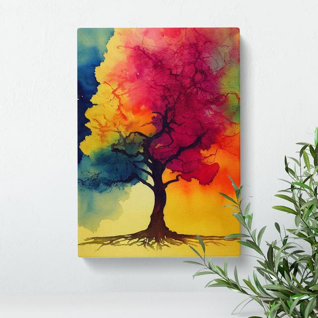 Wonderful Painted Tree No.4 - Wrapped Canvas Painting ClassicLiving Size: 60cm H x 40cm W x 3cm D on Productcaster.