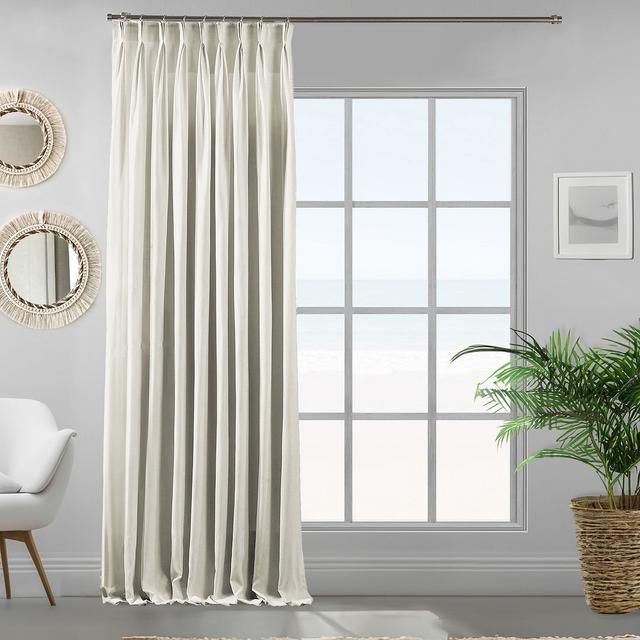 Vorhang mit Zwickelfalte (1 Stück), blickdicht Lilijan Home & Curtain Vorhang-Farbe: Altweiß, Vorhanggröße: 65 cm Breite x 175 cm Fallhöhe on Productcaster.