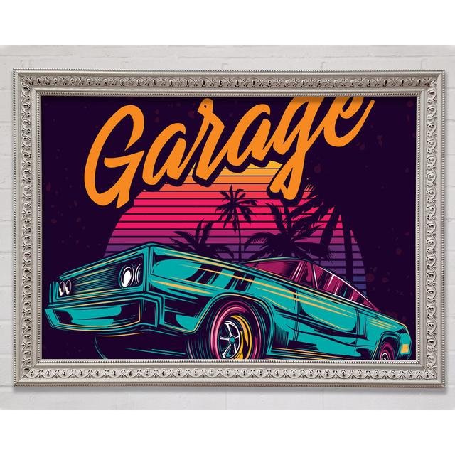 Fast Garage Cars Framed Print Bright Star Size: 84.1cm H x 118.9cm W x 3cm D on Productcaster.