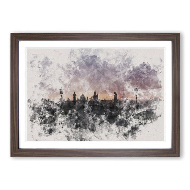 Charles Bridge in Prague Vol.2 - Picture Frame Painting East Urban Home Size: 48cm H x 65cm W x 2cm D, Frame Option: Walnut Framed on Productcaster.