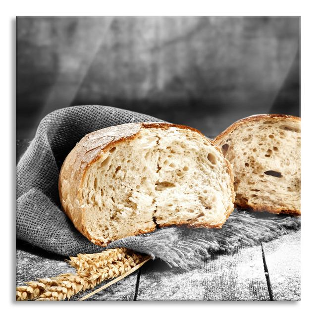 Good Farmhouse Bread - No Frame Print on Glass Brayden Studio Size: 80cm H x 80cm W x 0.4cm D on Productcaster.