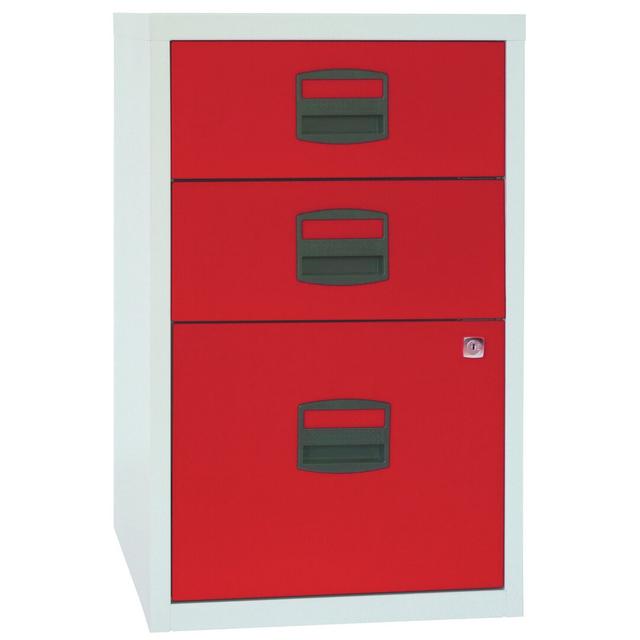 PFA 3-Drawer Filing Cabinet Bisley Colour: Red on Productcaster.