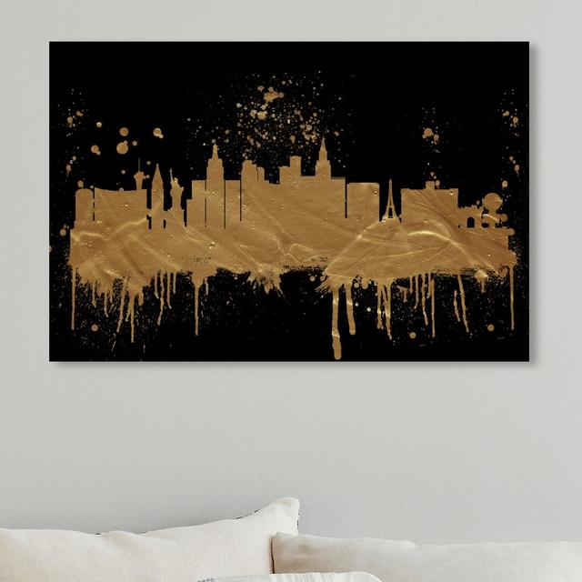 Las Vegas Skyline - No Frame Print on Canvas East Urban Home Size: 25.4 cm H x 38.1 cm W on Productcaster.