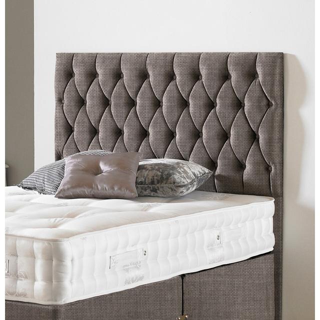 Norsworthy Upholstered Headboard Ebern Designs Colour: Linen Slate Grey, Mattress Size: King (5') on Productcaster.