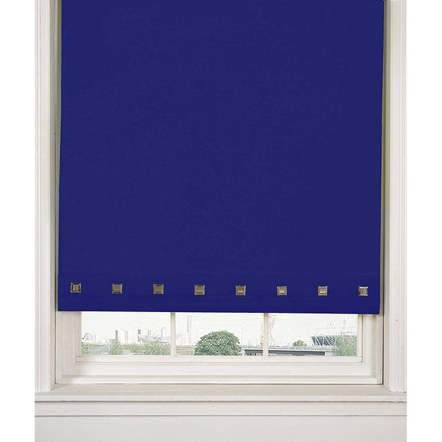 Blackout Roller Blind Three Posts Size: 165 cm L x 90 cm W, Finish: Royal Blue on Productcaster.