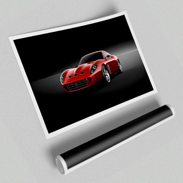 'Ferrari Front Transport' - Graphic Art Print on Paper East Urban Home Size: 100 cm H x 141.4 cm W on Productcaster.