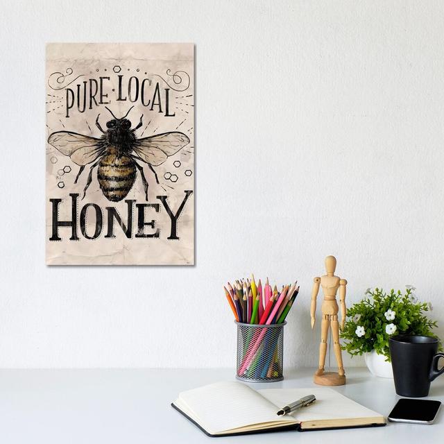 Everyday Vintage Bee by Loni Harris - Wrapped Canvas Print Brambly Cottage Size: 30.48cm H x 30.48cm W x 1.905cm D on Productcaster.