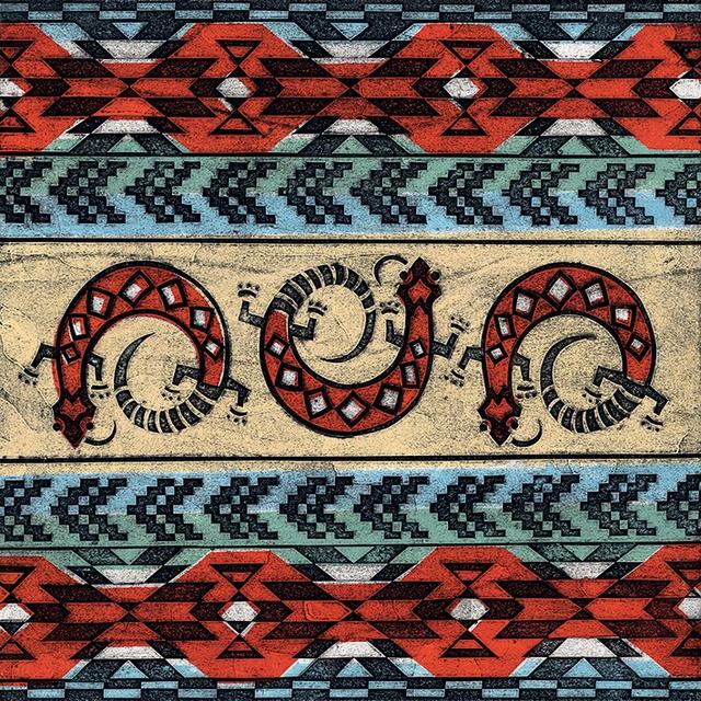 Tribal Lizards by Barry Goodman - Print East Urban Home Size: 60cm W x 60cm H, Format: Paper on Productcaster.