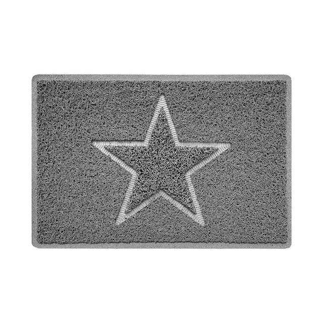 Star Doormat NICOMAN Colour: Grey, Mat Size: 40cm W x 60cm L on Productcaster.