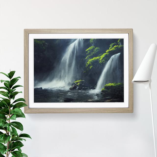 Glowing Waterfall - Single Picture Frame Print Alpen Home on Productcaster.