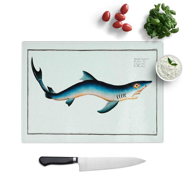 Tempered Glass Shark Chopping Board East Urban Home Size: 39 cm W x 28.5 cm L on Productcaster.