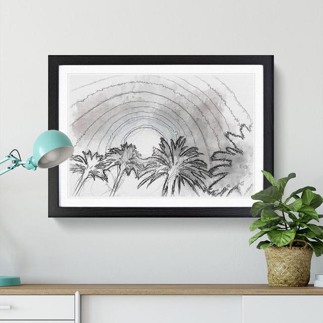 Palm Trees in the Evening - Picture Frame Graphic Art Print East Urban Home Frame Option: Black Framed, Size: 40cm H x 60cm W x 2cm D on Productcaster.