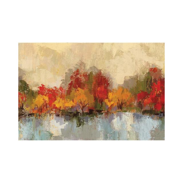 Herbstliche Flussreflexion von Silvia Vassileva - Giclée auf Leinwand ohne Rahmen Corrigan Studio Größe: 45,72 cm H x 66,04 cm B on Productcaster.