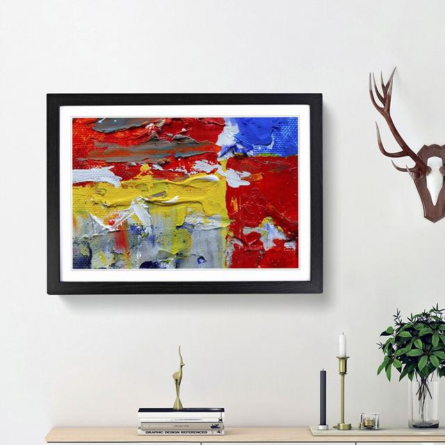 Abstract Art Painting Vol.456 by S.Johnson - Picture Frame Painting Print East Urban Home Size: 62cm H x 87cm W x 2cm D, Frame Option: Black Framed on Productcaster.