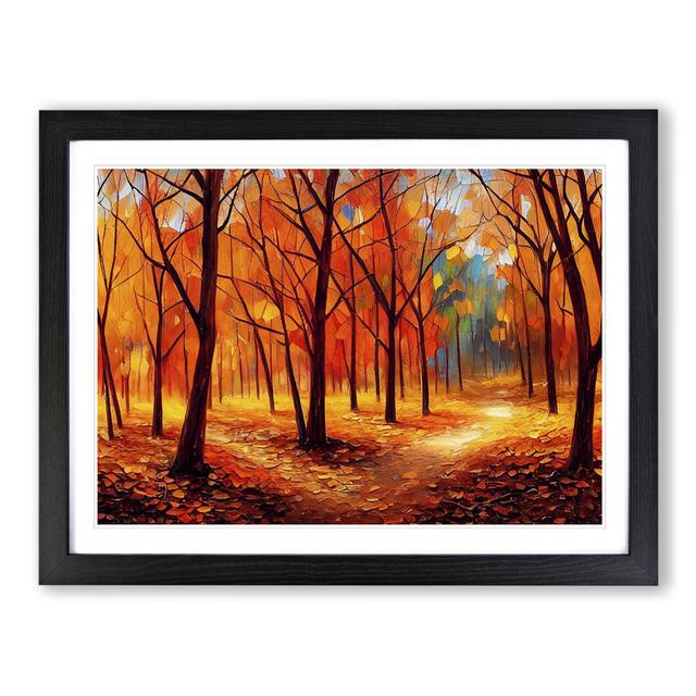 Amazing Autumn Forest Vol.4 - Picture Frame Painting Marlow Home Co. Frame Colour: Black, Size: 34cm H x 46cm W x 2cm D on Productcaster.