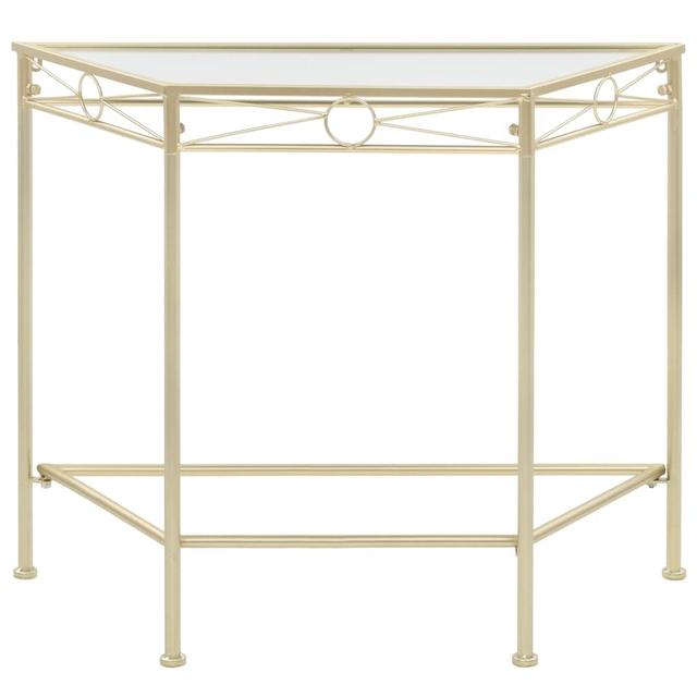 Aleyda Console Table 17 Stories Colour (Table Base): Gold on Productcaster.