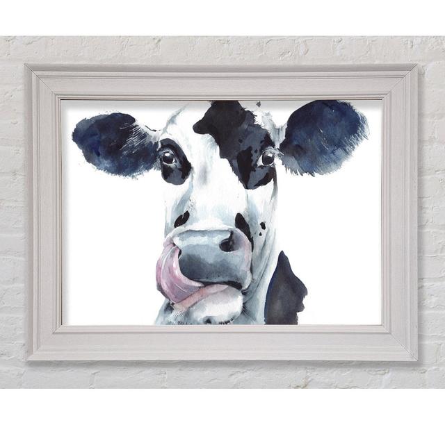 Cow Licking - Print August Grove Size: 42cm H x 59.7cm W x 8cm D on Productcaster.