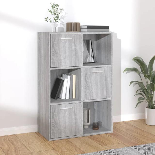 Alfredine 3 Door Storage Cabinet 17 Stories Finish: Grey Sonoma on Productcaster.