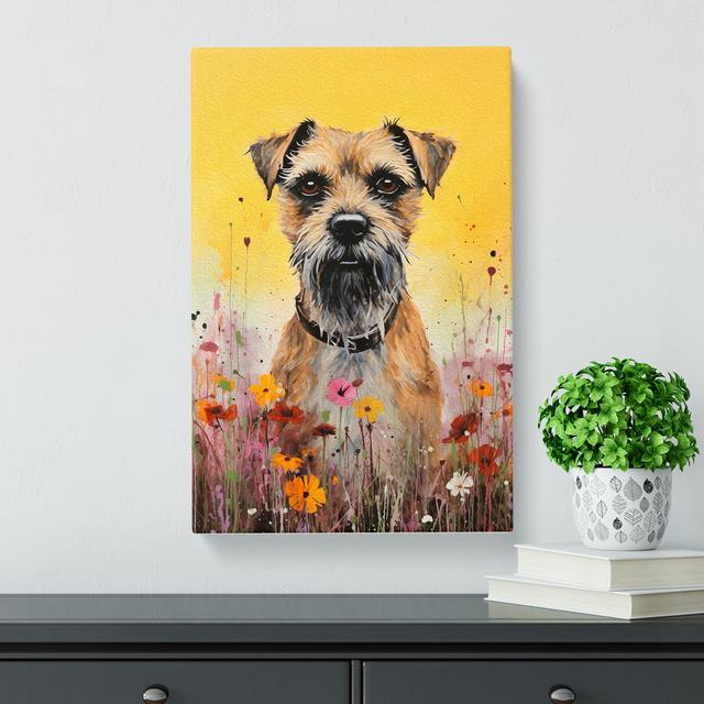 Border Terrier Colour Field - Print Marlow Home Co. Size: 76cm H x 50cm W x 3cm D on Productcaster.