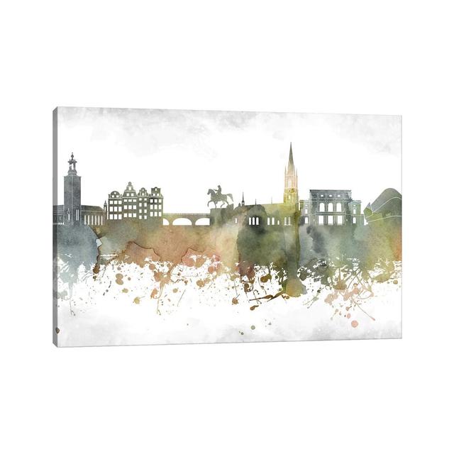 Stockholm Skyline by Wall Decor Addict - Wrapped Canvas Painting Latitude Run Size: 101.6cm H x 152.4cm W x 3.81cm D on Productcaster.