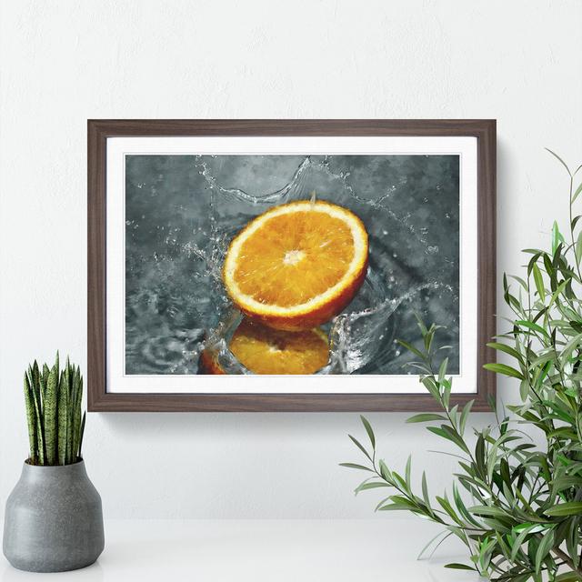 Sliced Orange Fruit - Picture Frame Graphic Art East Urban Home Frame Option: Walnut Framed, Size: 48cm H x 65cm W x 2cm D on Productcaster.