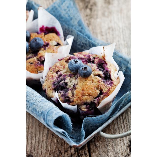 Leyner Blueberry Muffins by Molka - Wrapped Canvas Print Latitude Run Size: 46cm H x 30cm W x 3.8cm D on Productcaster.