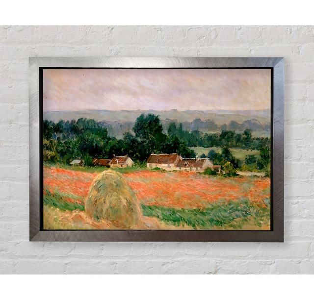 Monet Haystacks At Giverny - Single Picture Frame Art Prints Bright Star Size: 59.7cm H x 84.1cm W x 3.4cm D on Productcaster.