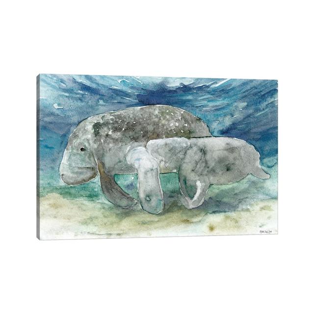 Manatee And Calf House of Hampton Size: 30.48cm H x 45.72cm W x 1.91cm D on Productcaster.