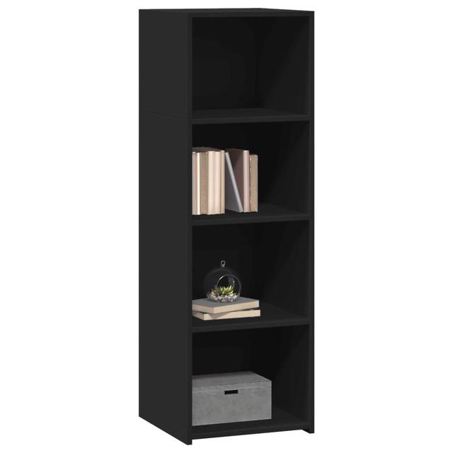 Highboard Betongrau 40x41x124 cm Holzwerkstoff ModernMoments Farbe: Schwarz on Productcaster.