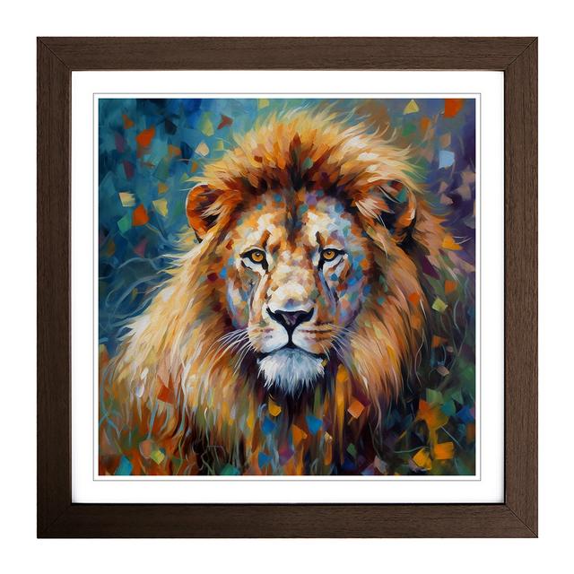 Lion Neo-Impressionism - Print Latitude Vive Format: Walnut on Productcaster.