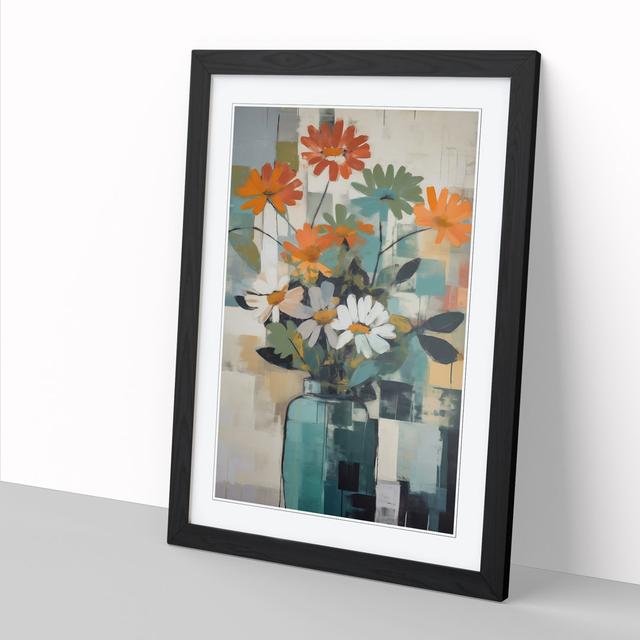 FRM-V0523-930X Flowers Mid Century Vol.8 - Picture Frame Graphic Art ClassicLiving Size: 46cm H x 34cm W x 2cm D, Format: Oak on Productcaster.