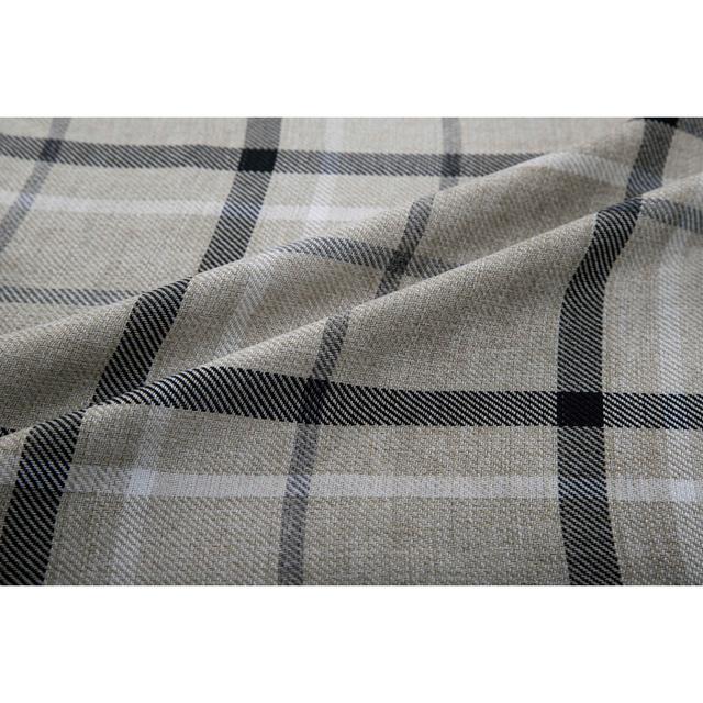 Groover Check Eyelet Room Darkening Curtains August Grove Panel Size: 165cm Width x 137cm Drop , Colour: Grey on Productcaster.