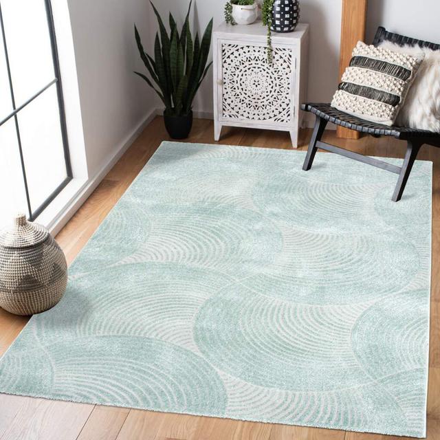 Amiryah Teal Blue Rug Metro Lane Rug Size: Rectangular 160 x 230cm on Productcaster.