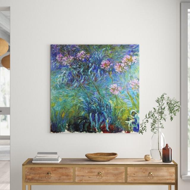 'Jewelry Lilies' by Claude Monet Painting Print East Urban Home Size: 100cm H x 100cm W x 1.8cm D on Productcaster.