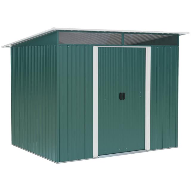 Abriam 8.5 ft. W x 6.3 ft. D Metal Tongue & Groove Flat Garden Shed Dakota Fields on Productcaster.