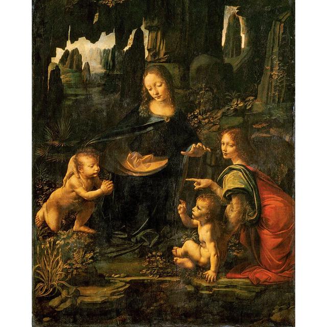 'The Virgin of The Rocks' by Leonardo Da Vinci Print on Wrapped Canvas Astoria Grand Size: 46cm H x 35cm W on Productcaster.