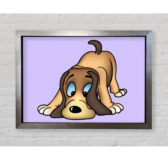 Dog Sniffing - Print Bright Star Colour: Lilac, Size: 100cm H x 141.4cm W x 3.4cm D on Productcaster.