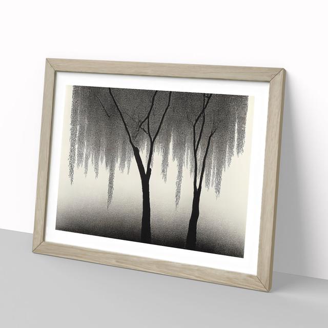 XH1022-6843X Peaceful Weeping Willow Trees - Picture Frame Print ClassicLiving Size: 46cm H x 64cm W, Frame Colour: Beige on Productcaster.