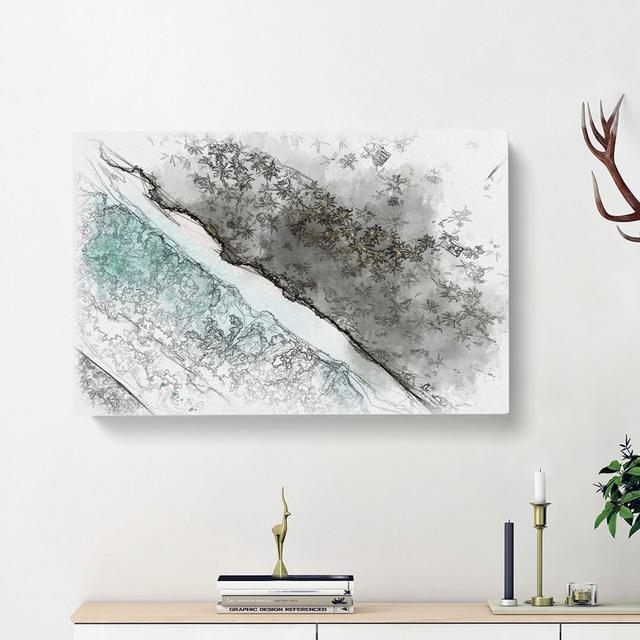 The Beautiful Maldives - Wrapped Canvas Painting Print East Urban Home Size: 35cm H x 50cm W x 3cm D on Productcaster.