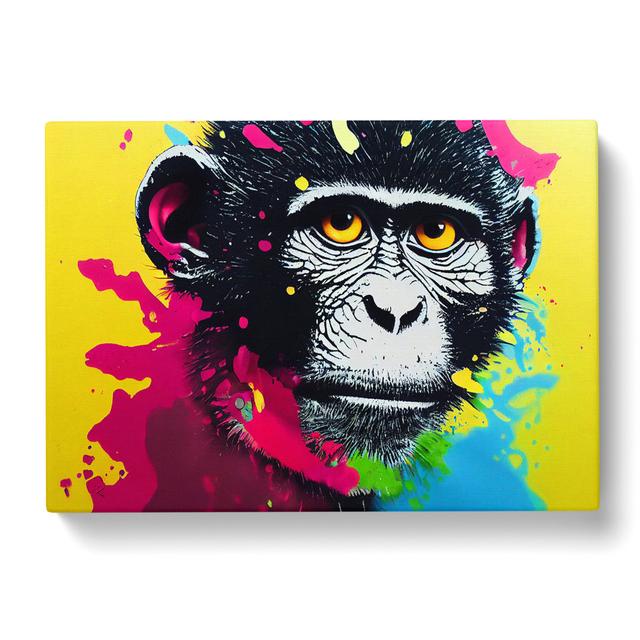 Monkey Splash Vol.1 Abstract - Wrapped Canvas Painting Latitude Vive Size: 35cm H x 50cm W x 3cm D on Productcaster.