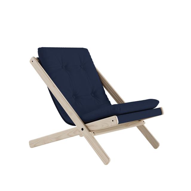 1-Sitzer Futonsessel Boogie Karup Design Polsterfarbe: Marineblau, Rahmenfarbe: Unbehandelt on Productcaster.