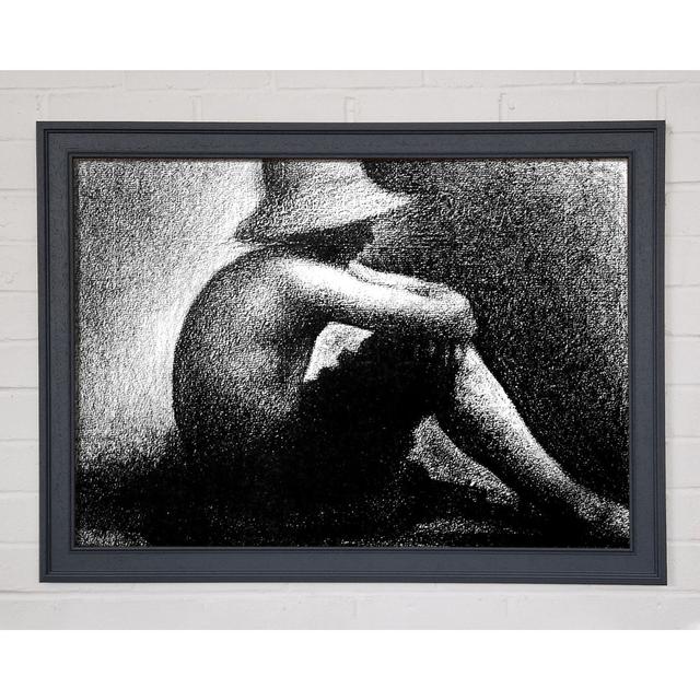 Seurat Sitting Boy In Straw Hat Framed Print Rosalind Wheeler Size: 59.7cm H x 84.1cm W x 1.5cm D, Format: Gold Framed Paper on Productcaster.