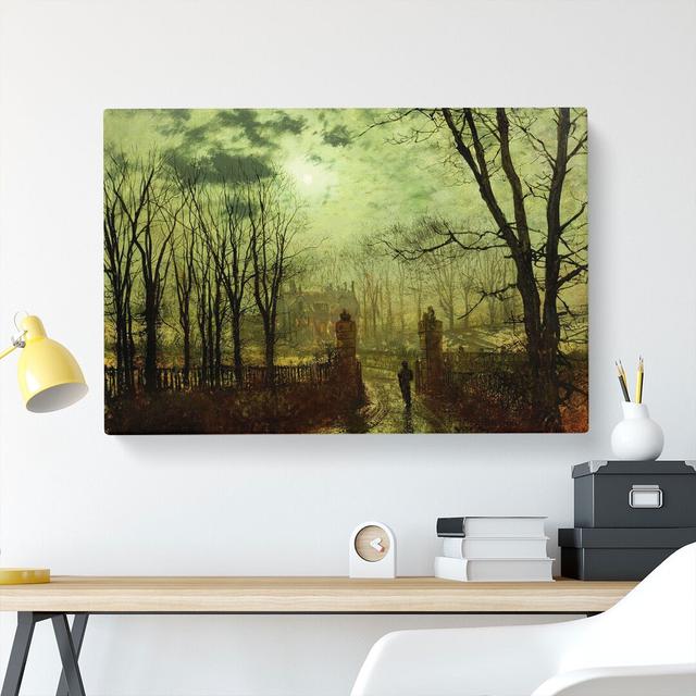 At The Park Gate by John Atkinson Grimshaw - Wrapped Canvas Painting East Urban Home Size: 35cm H x 50cm W x 3cm D on Productcaster.