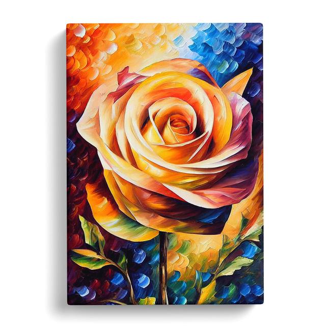 Hoagland Rose Flower Painted Vol.2 - Wrapped Canvas Graphic Art Rosdorf Park Size: 60cm H x 40cm W on Productcaster.