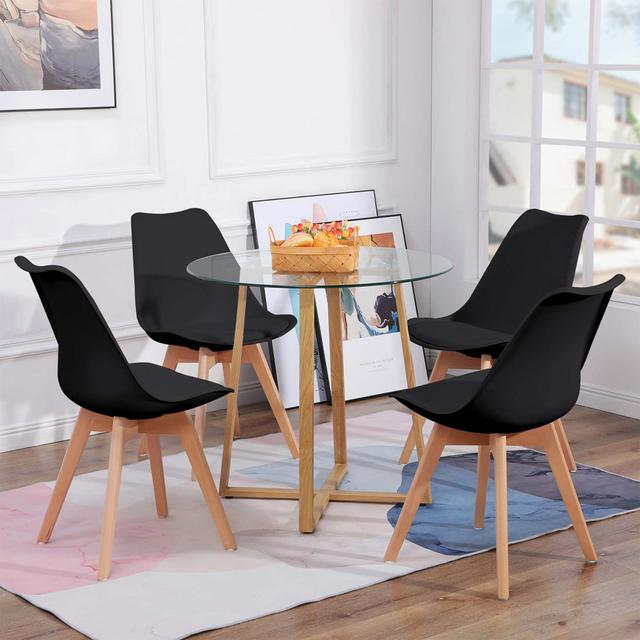 Rodrigo Rodrigo 4 - Person Dining Set Fjørde & Co Colour (Chair): Black on Productcaster.