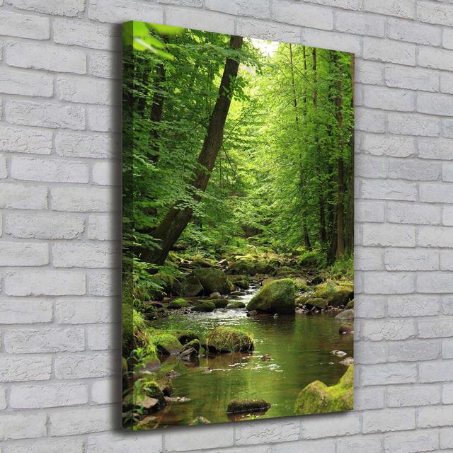 River in the Forest - Wrapped Canvas Art Prints Union Rustic on Productcaster.