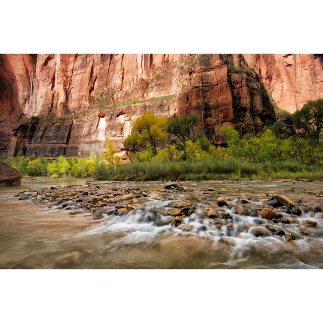 Water and Stone - Wrapped Canvas Photograph Union Rustic Size: 61cm H x 91cm W on Productcaster.