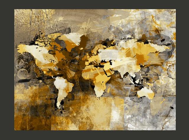 Artistic Map of the World 309cm x 400cm Wallpaper East Urban Home Size: 350 cm x 270 cm on Productcaster.